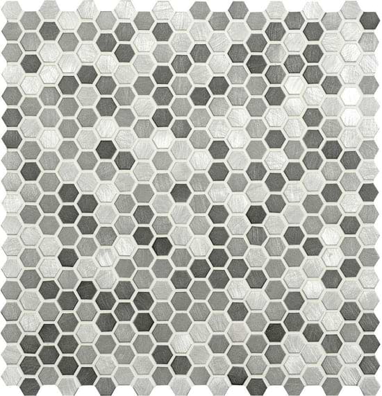 Anthe Micro Hexagon Grey Mix Mosaic - Hyperion Tiles Ltd