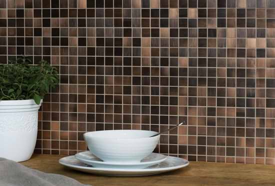 Aurelio Copper Mosaic - Hyperion Tiles Ltd