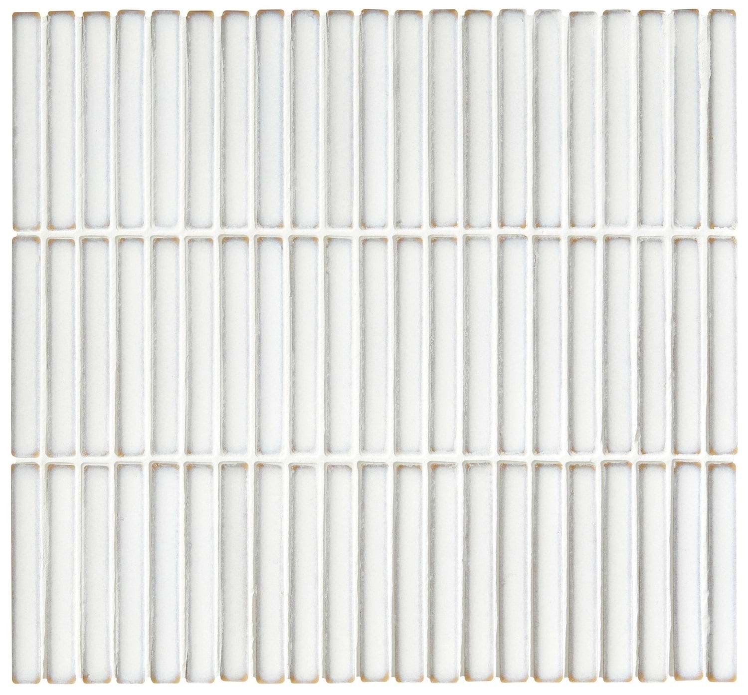 Bamboo Porcelain White Mosaic - Hyperion Tiles Ltd