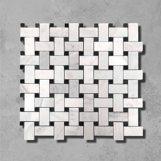 Black and White Basketweave - Hyperion Tiles Ltd