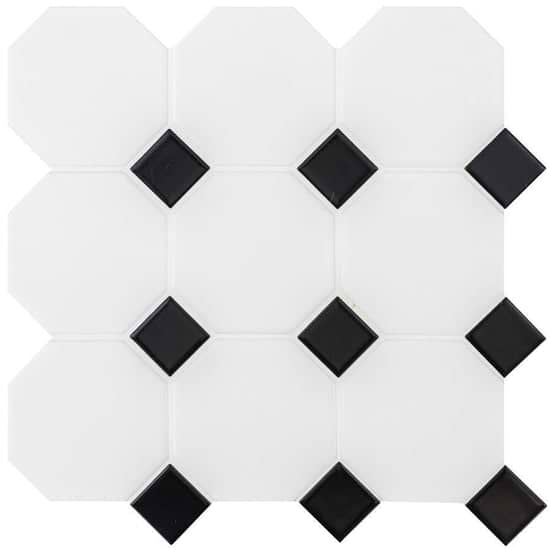 Classic Octagon and Dot Floor Mosaic - Hyperion Tiles Ltd