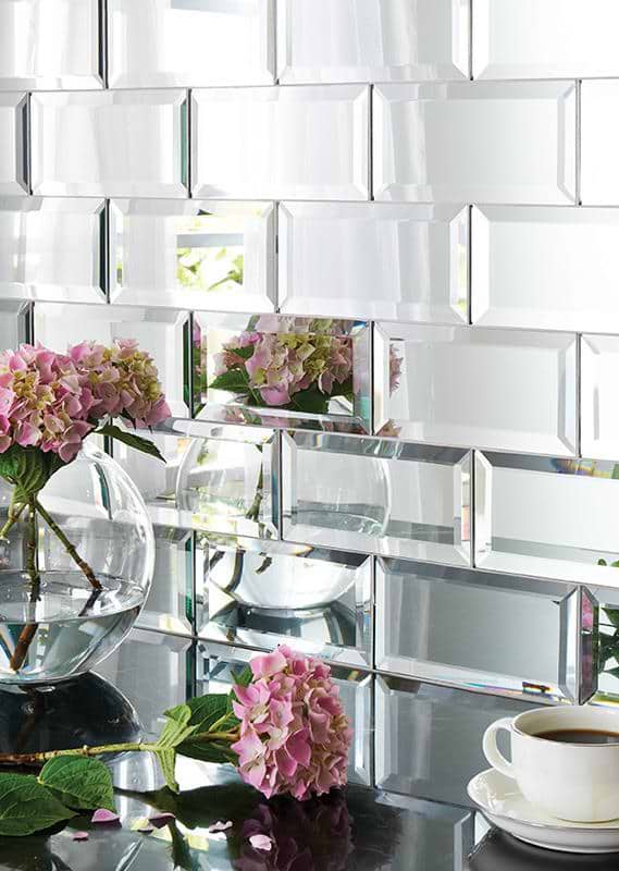 Glassworks Silver Mirror Bevel Finishing Piece - Hyperion Tiles Ltd