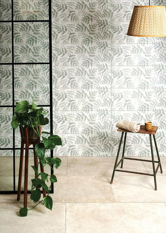 Glendurgan Ceramic Fern Olive Tiles - Hyperion Tiles Ltd