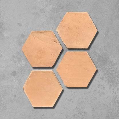 Handmade Hexagonal Naranja Terracotta - Hyperion Tiles Ltd