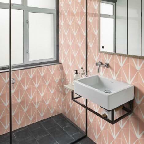 Lily Pad Porcelain Bubblegum Tiles - Hyperion Tiles Ltd