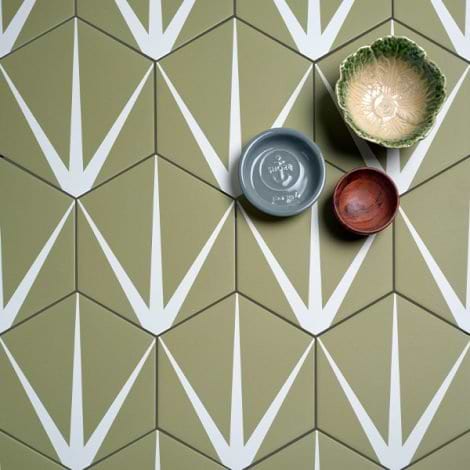 Lily Pad Porcelain New Leaf Tiles - Hyperion Tiles Ltd
