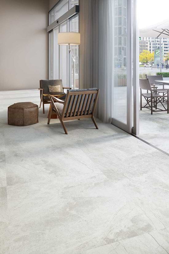 Limestone White Matt Porcelain Tiles - Hyperion Tiles Ltd