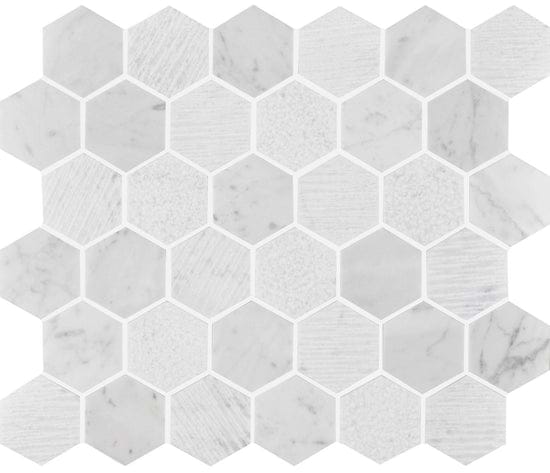 Nares Hexagon Marble Mosaic - Hyperion Tiles Ltd