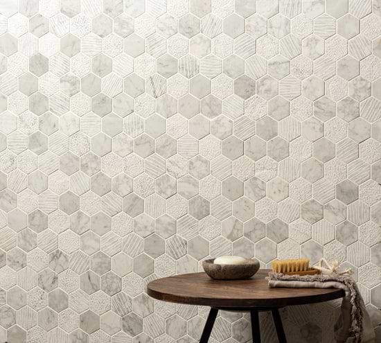 Nares Hexagon Marble Mosaic - Hyperion Tiles Ltd