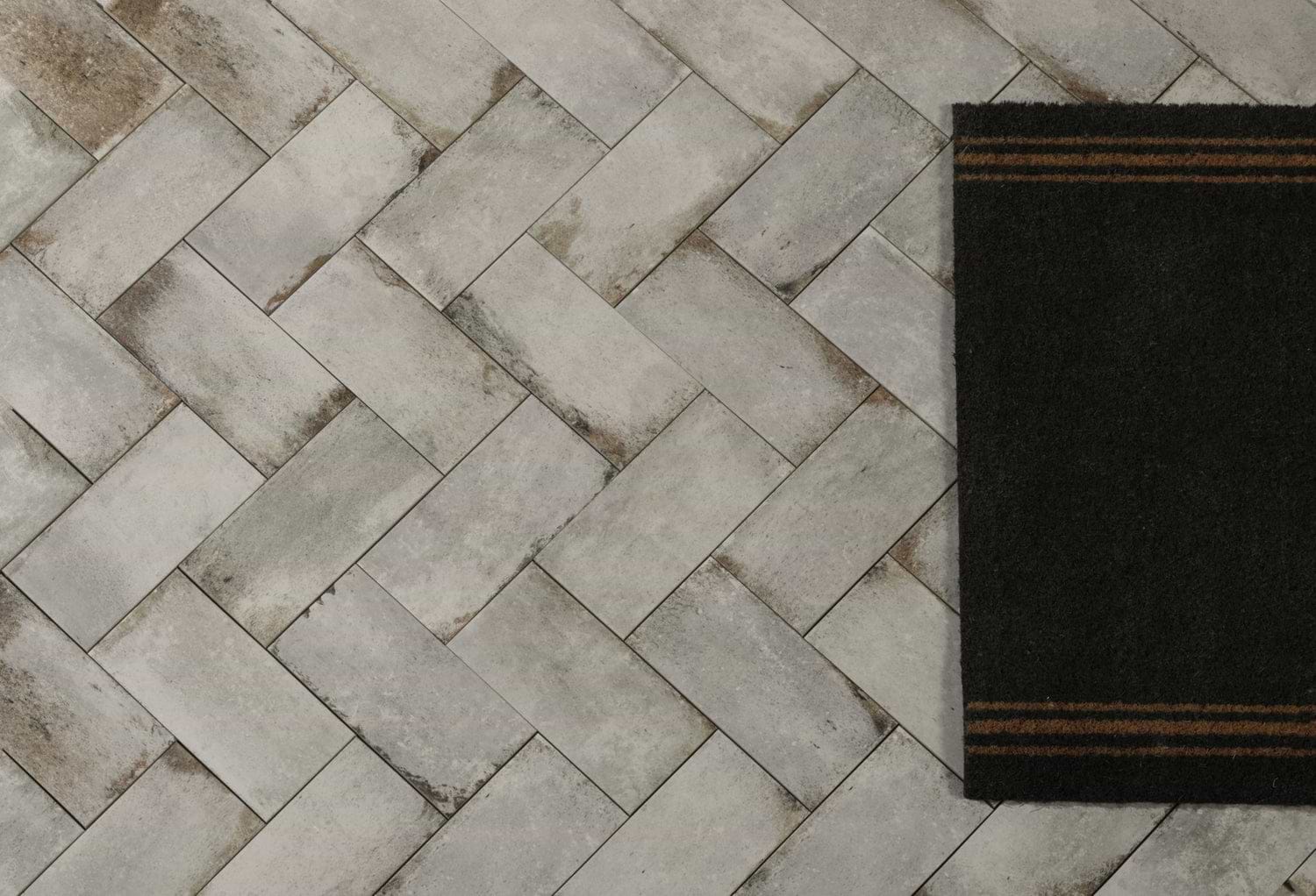 Osterley Porcelain Textured Brick white Tiles - Hyperion Tiles Ltd