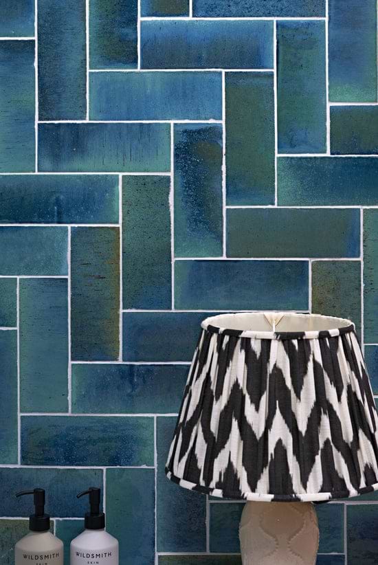Pottery Porcelain Ocean Blue Brick Tiles - Hyperion Tiles Ltd