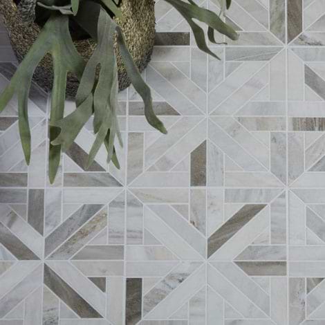 Tokyo Lattice Marble Mosaic - Hyperion Tiles Ltd