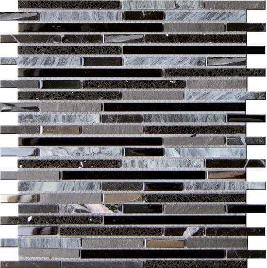 Trip Lluvia Negra Mosaic - Hyperion Tiles Ltd