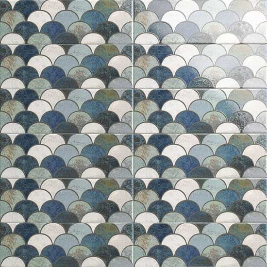 Wightwick Ceramic Scallop Decor Tiles - Hyperion Tiles Ltd