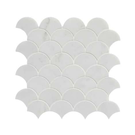 Zen Marble Scallop Mosaic - Hyperion Tiles Ltd