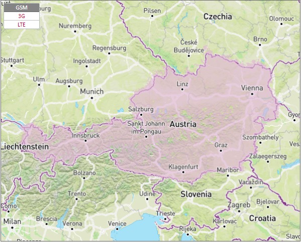 Austria Coverage Map