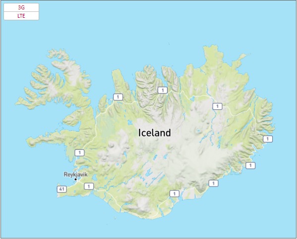 Iceland Coverage Map