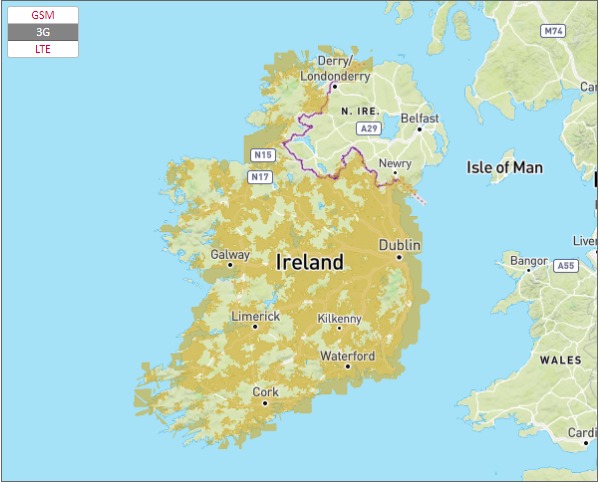 Ireland Coverage Map