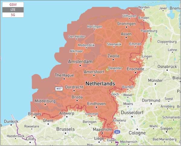 Netherlands Coverage Map