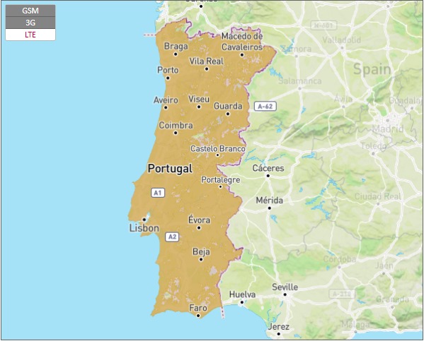 Portugal Coverage Map