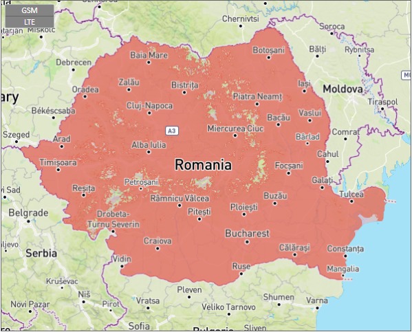 Romania Coverage Map