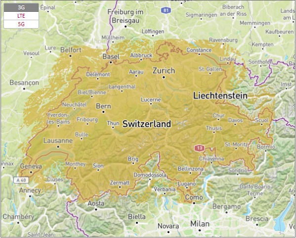 Switzerland Coverage Map