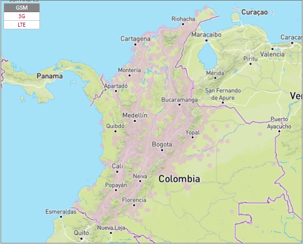 Colombia Coverage Map
