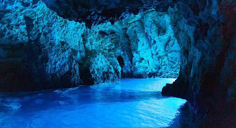 Blue Cave on Bisevo Island croatia