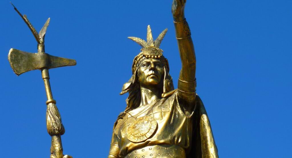 Peru inca warrior statue