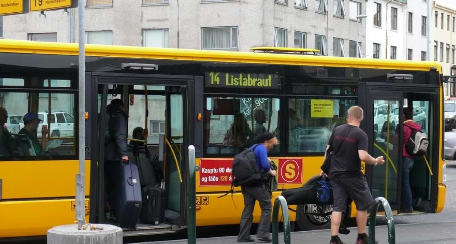 Reykjavik bus stop iceland
