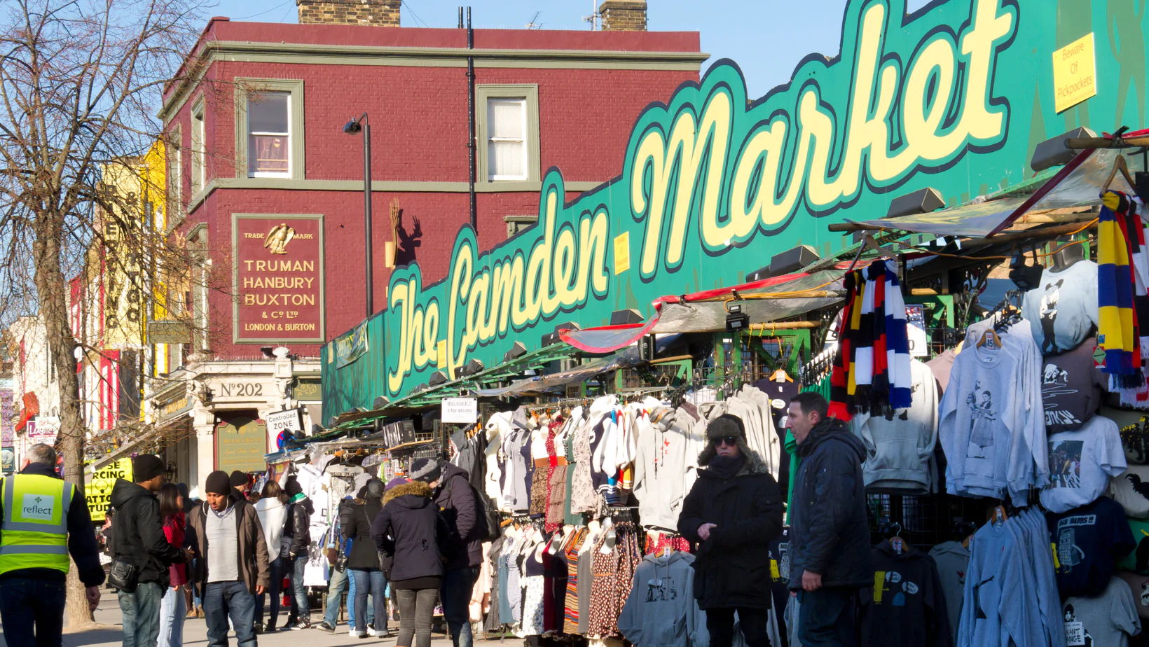 Camden Market on a busy London day