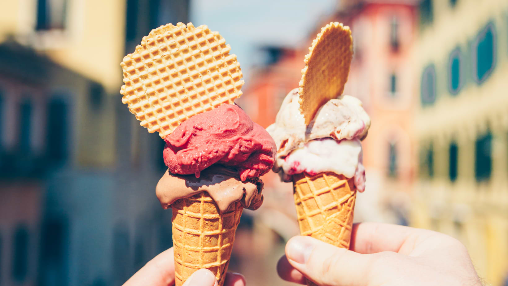 צילום של 2 גלידות מומלצות בונציה