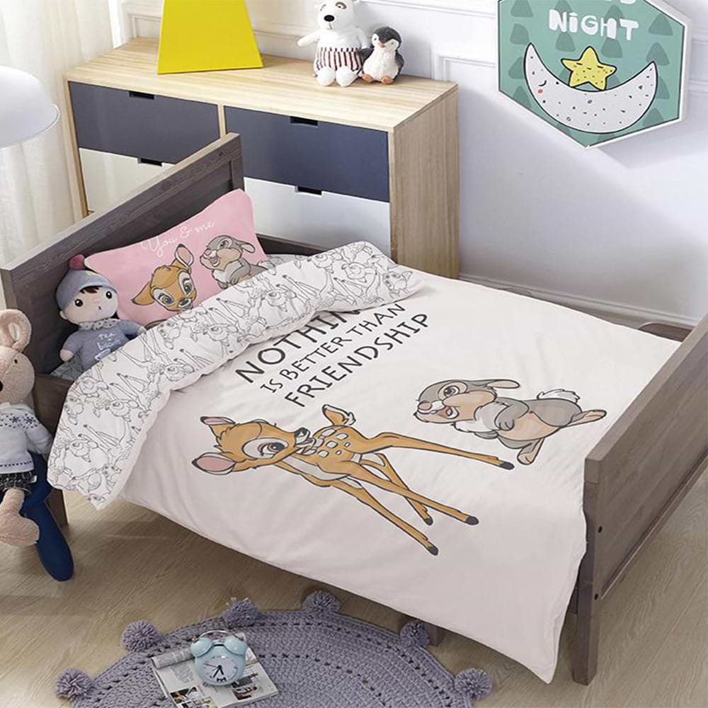 סט מצעים למיטת מעבר | מיקי מאוס דגם במבי דיסני | Home style
