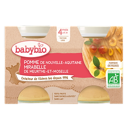 Petits Pots Pomme Mirabelle dès 4 mois