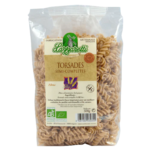 Twisted Pasta Semi-wholewheat Organic