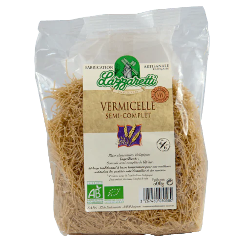 Vermicelli Semi-wholewheat Organic