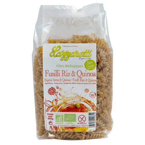 Fusilli Rice Quinoa Gluten Free Organic