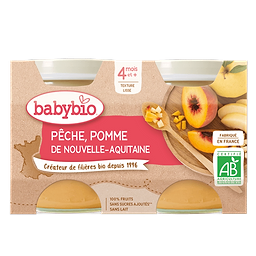 Baby Food Puree Peach Apple from 4 months Organic