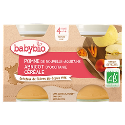 Baby Food Puree Apple Apricot Cereal from 4 months Organic