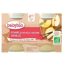 Baby Food Puree Apple Vanilla from 4 months Organic