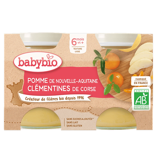 Baby Food Puree Apple Clementine from 6 months Organic