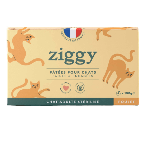 Croquettes Chat Stérilisé Sans Céréales Poulet Ziggy - Vétorino