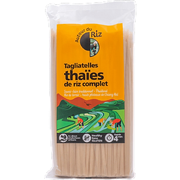 Thai brown rice tagliatelle 400 gr - Gluten free, AFDIAG label Organic