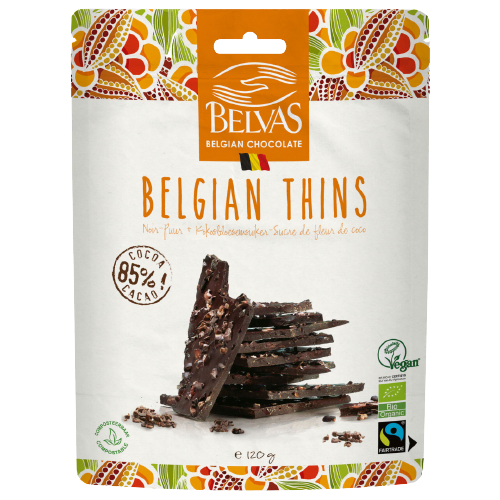 Chocolate Black Thins 85% Organic