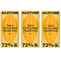 Pack x3 Chocolat Noir 72% & Noisettes Équitable