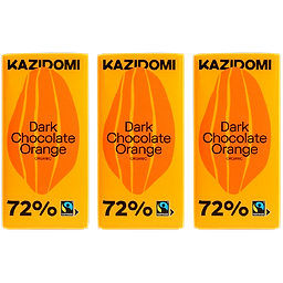 Pack x3 Chocolat Noir 72% Orange Équitable 85g