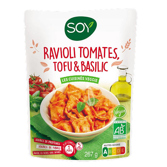 Tomato Tofu Basil Ravioli Organic