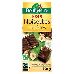Chocolat Noir Noisettes Entieres