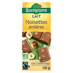 Chocolat Lait Noisettes Entières
