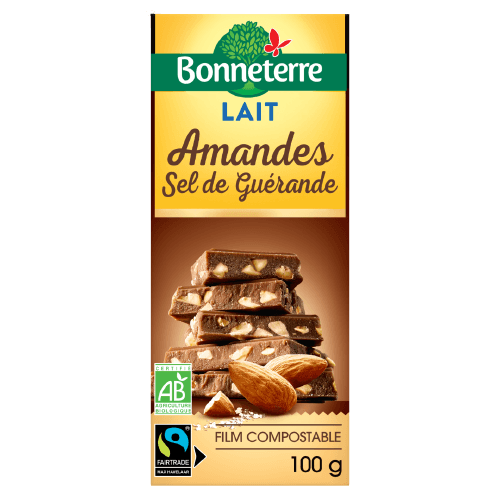 Chocolat Lait Amandes Sel Guérande